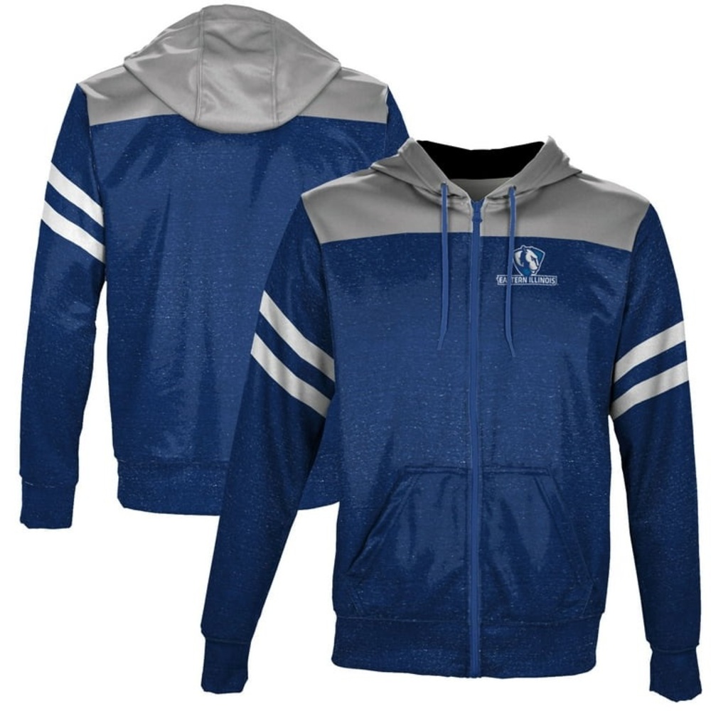 NWT Mens Eastern Illinois Panthers ProSphere Blue Spotted Full-Zip Hoodie~XL~$89